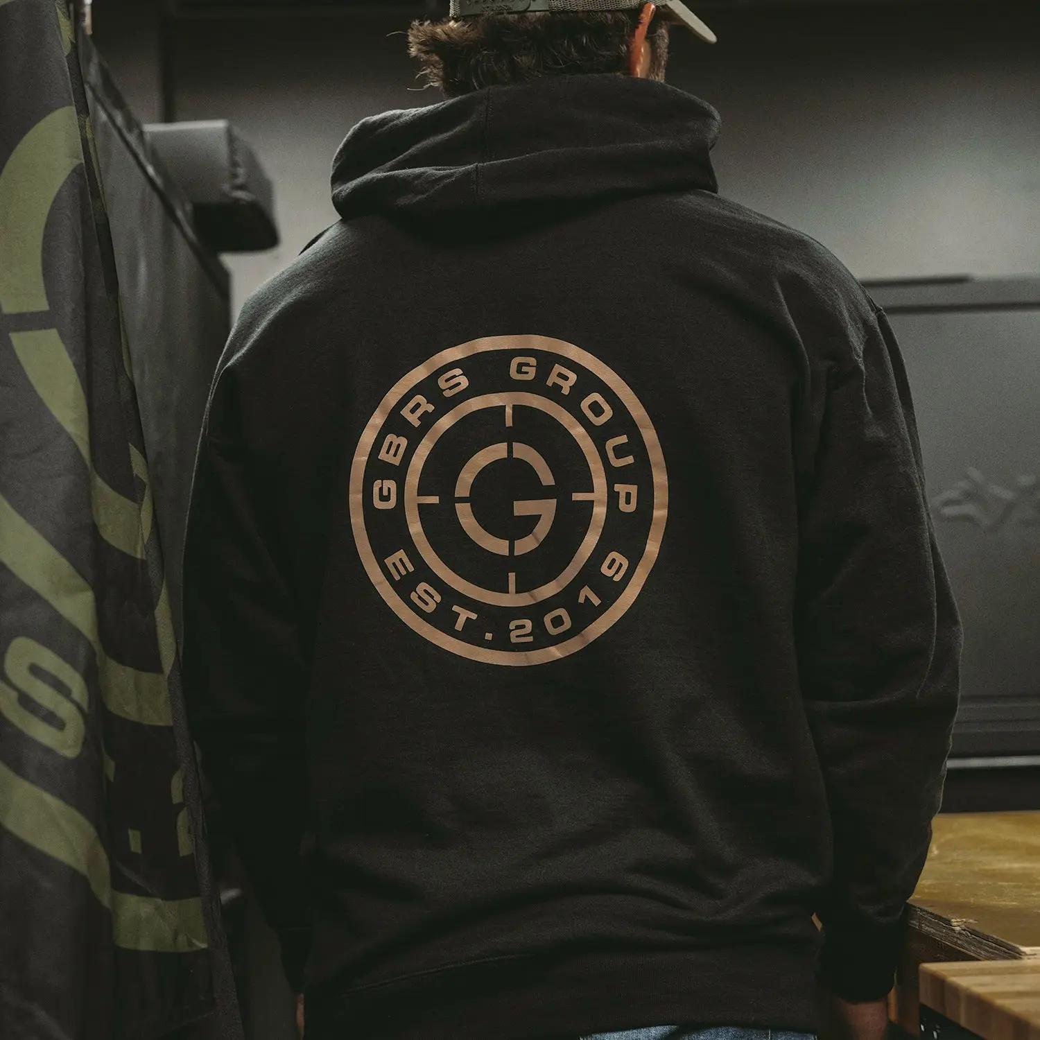 靶心印花款連帽軍事風衛衣