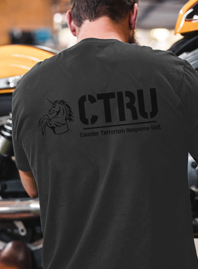 夏季新品 CTRU主题系列 独角兽马头印花款 圆领短袖T恤