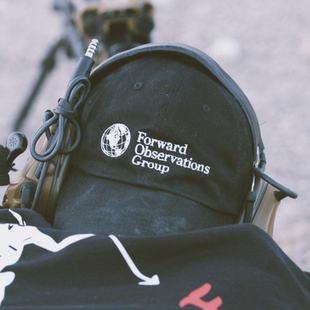 FOG前沿观察组 地球标 新款黑色软顶老爹帽 鸭舌帽 军迷帽子