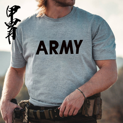 ARMY运动T恤纯棉男宽松