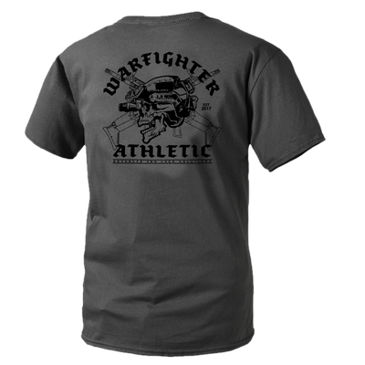 战术头盔印花款圆领短袖T恤