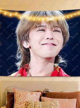 权志龙Bigbang韩流明星背景布粉丝周边挂布学生寝室宿舍装饰挂毯