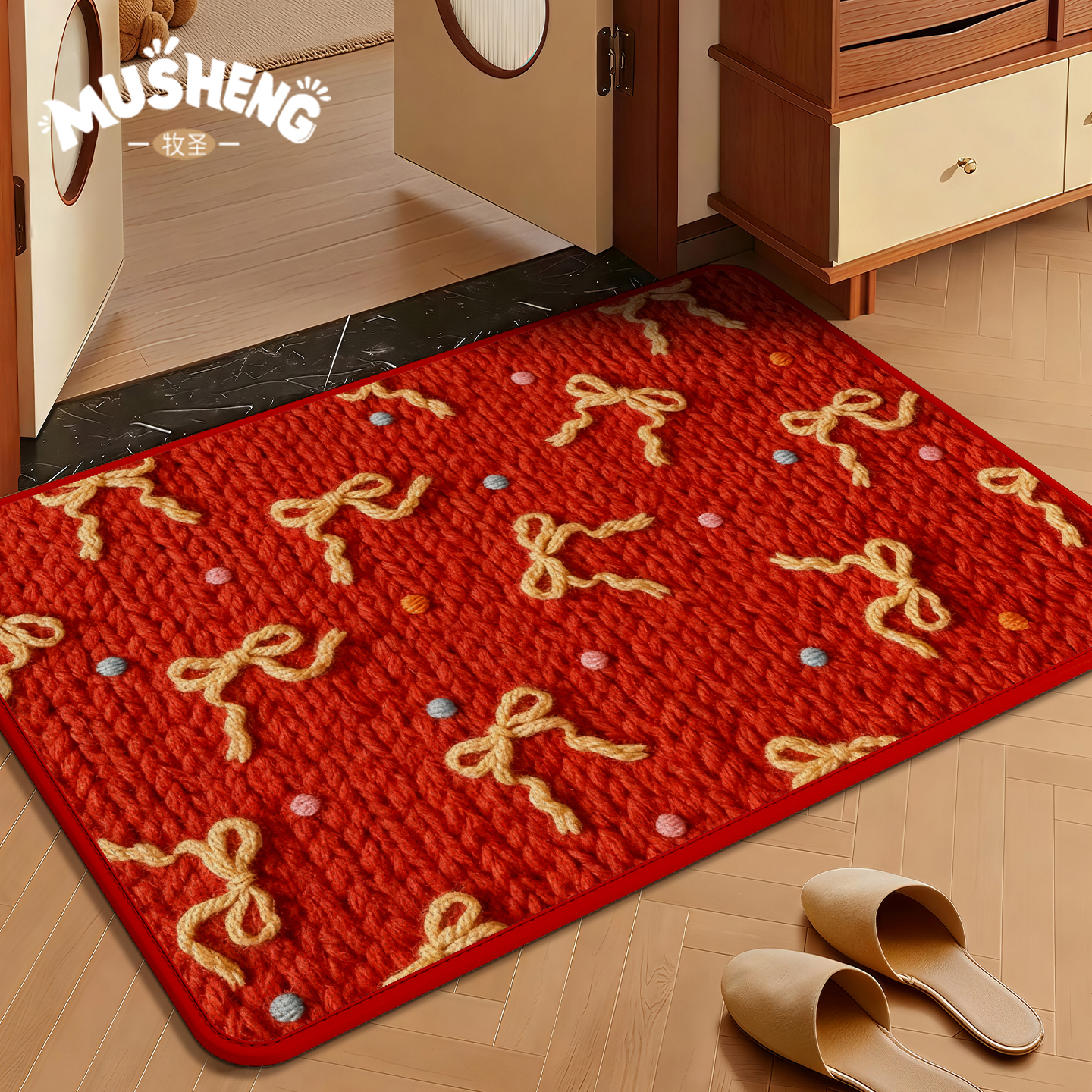入户门地垫2025新款亚麻防滑脚垫