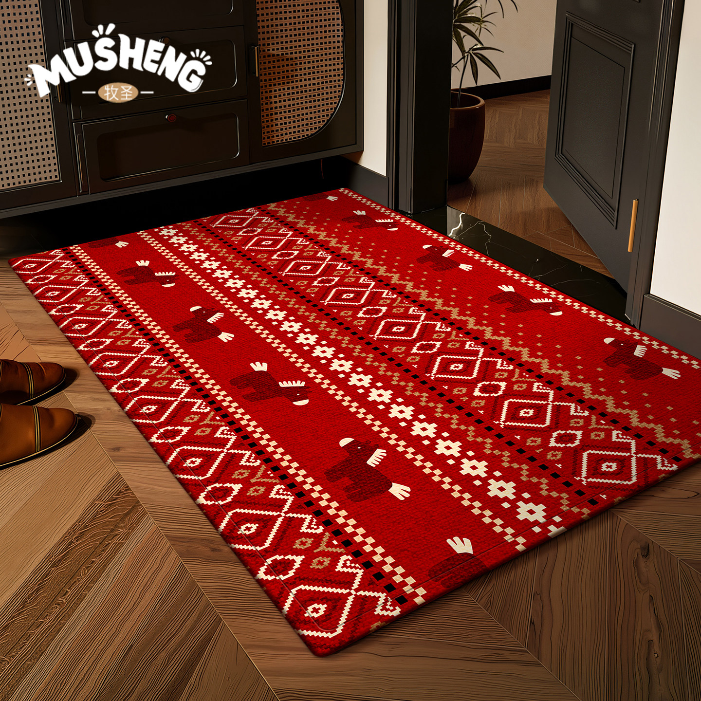 高级感马年红色入户门地垫加厚防滑玄关脚垫2026新款轻奢门垫地毯,居家布艺,入户地垫,淘宝优惠券,粉丝福利购,淘宝优惠卷