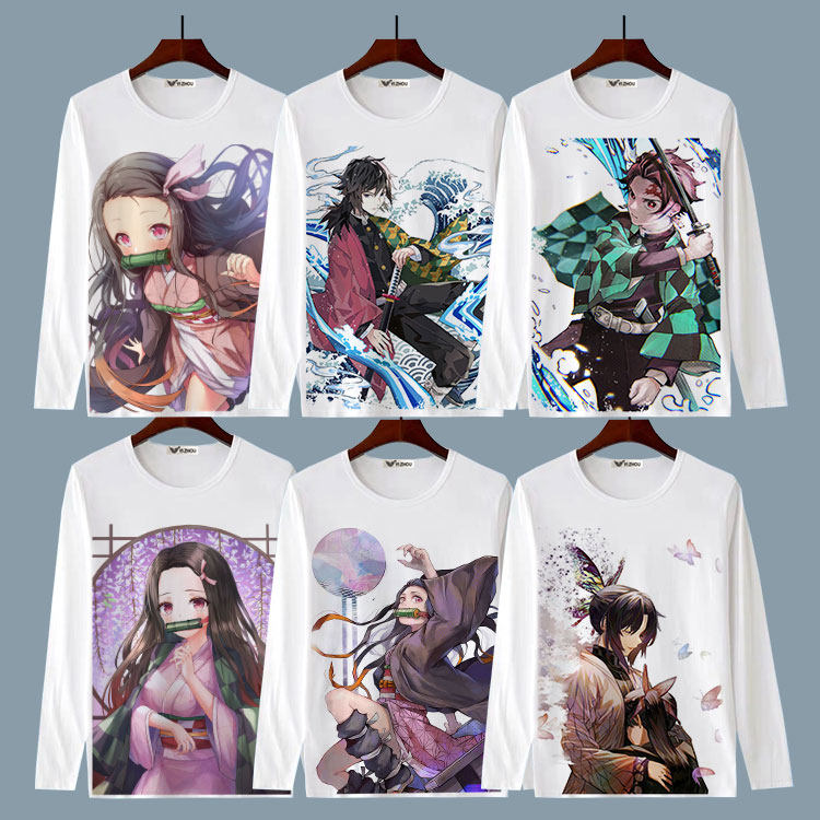 鬼灭之刃T恤动漫周边二次元长袖打底衫灶门炭治郎善逸祢豆子秋冬,男装,T恤,淘宝优惠券,粉丝福利购,淘宝优惠卷