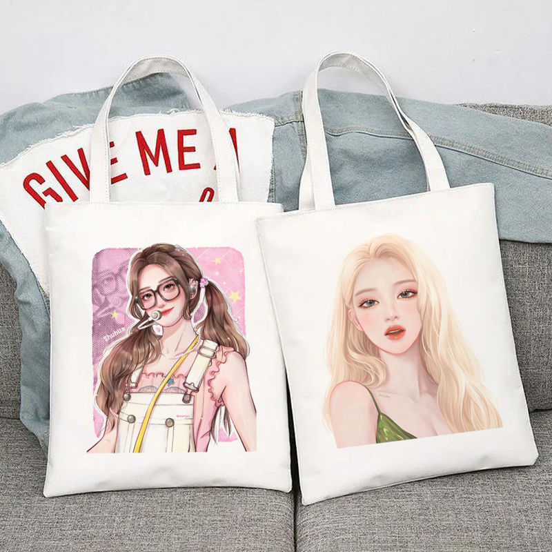 (G)I-DLE帆布袋周边韩国明星叶舒华手提袋包学生单肩包书包收纳袋