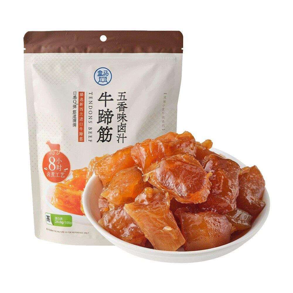 盒马代购卤汁牛蹄筋(五香味)180g高蛋白商品筋道爽口五香