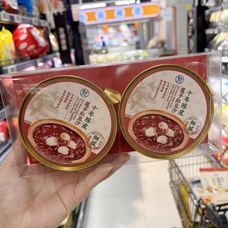 盒马代购十年陈皮莲子红豆沙258g*2豆沙绵密陈皮柑香