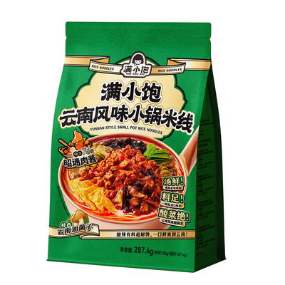 盒马代购满小饱云南风味小锅米线287.4g汤鲜料足云南昭通酱
