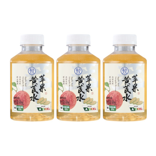 盒马代购盒马苹果黄芪水500ml*3熬夜党搭子暖养焕新力不含糖