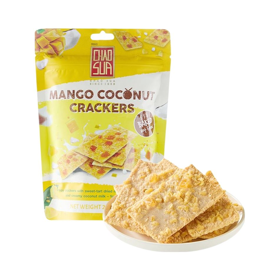 代购CHAOSUA芒果椰子饼干80g泰国进口非油炸烘焙酥脆醇香休闲零食