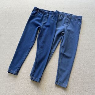 长裤 外贸日单女童儿童仿牛仔弹力柔软舒适打底裤 子 160码