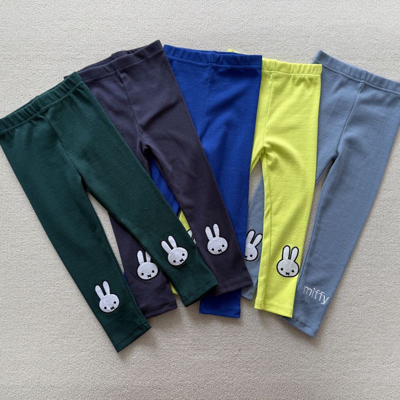 100-140码 外贸春秋女童儿童弹力螺纹棉打底裤长裤子