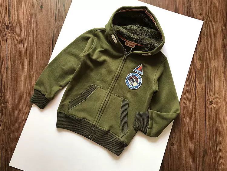 Кросс-бортовая торговля? Autumn children's velvet sweatshirt for boys with zipper with hood