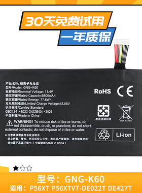 适用于技嘉P56XT P56XTV7-DE022T DE427T GNG-K60 内置笔记本电池