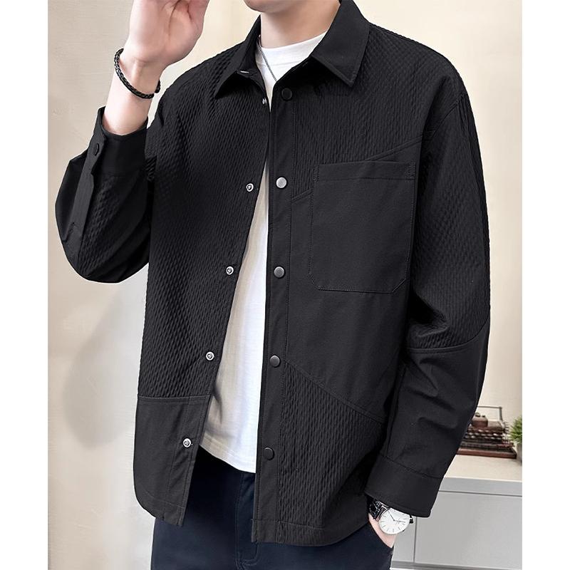 衬衫外套男士春秋季翻领