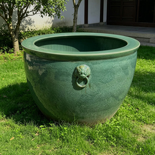 陶瓷大缸种树室外庭院荷花睡莲养鱼盆招财乌龟老式水缸特大号鱼缸