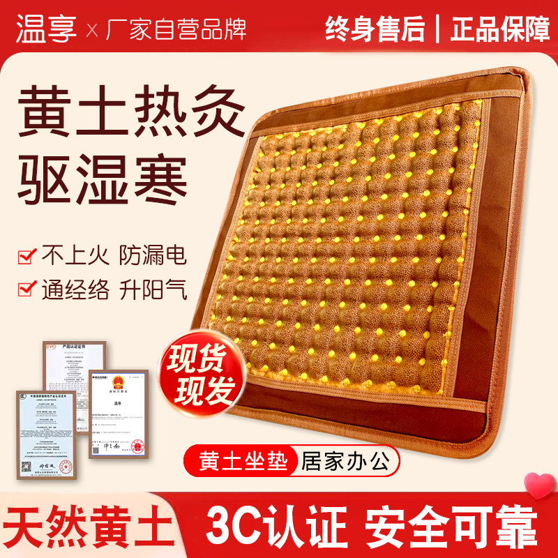 电加热坐垫原始点黄土球温敷加热垫负离子理疗垫家用办公久坐神器,居家布艺,美臀垫/保健坐垫,淘宝优惠券,粉丝福利购,淘宝优惠卷