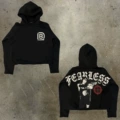 [Pure Cotton Hooded Sweatshirt]W62 (Black)