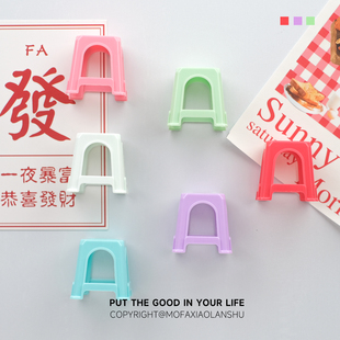 饰洞洞板ins 广东省凳冰箱贴创意迷你小凳子红凳3D立体磁吸家居装