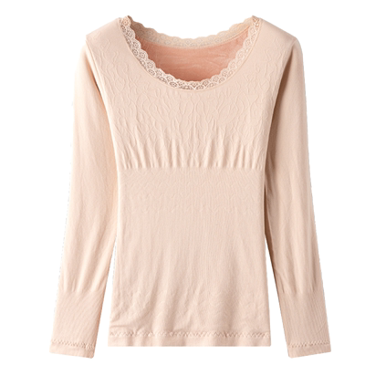 保暖内衣美体女低领加绒加厚