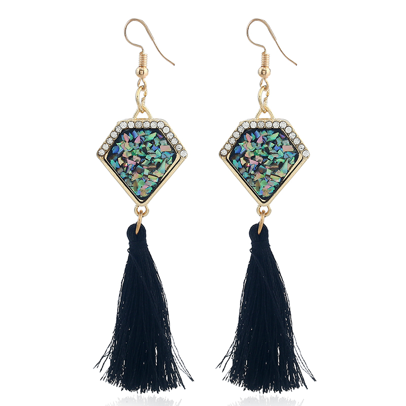 Irregular Rhinestone Long Tassel Drop Earrings Women Jewelry在类目 饰品/流行首饰/时尚饰品新, 耳饰, 耳环中 - 来自Buy2taobao.com提供专业的淘宝代购服务