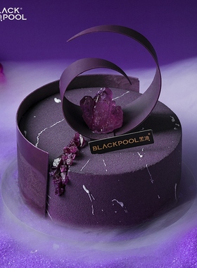 黑池天蝎座幻夜黑巧车厘子香草芝士慕斯生日蛋糕广州深圳同城配送