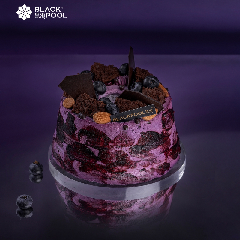 黑池65%黑巧蓝莓奶油生日蛋糕