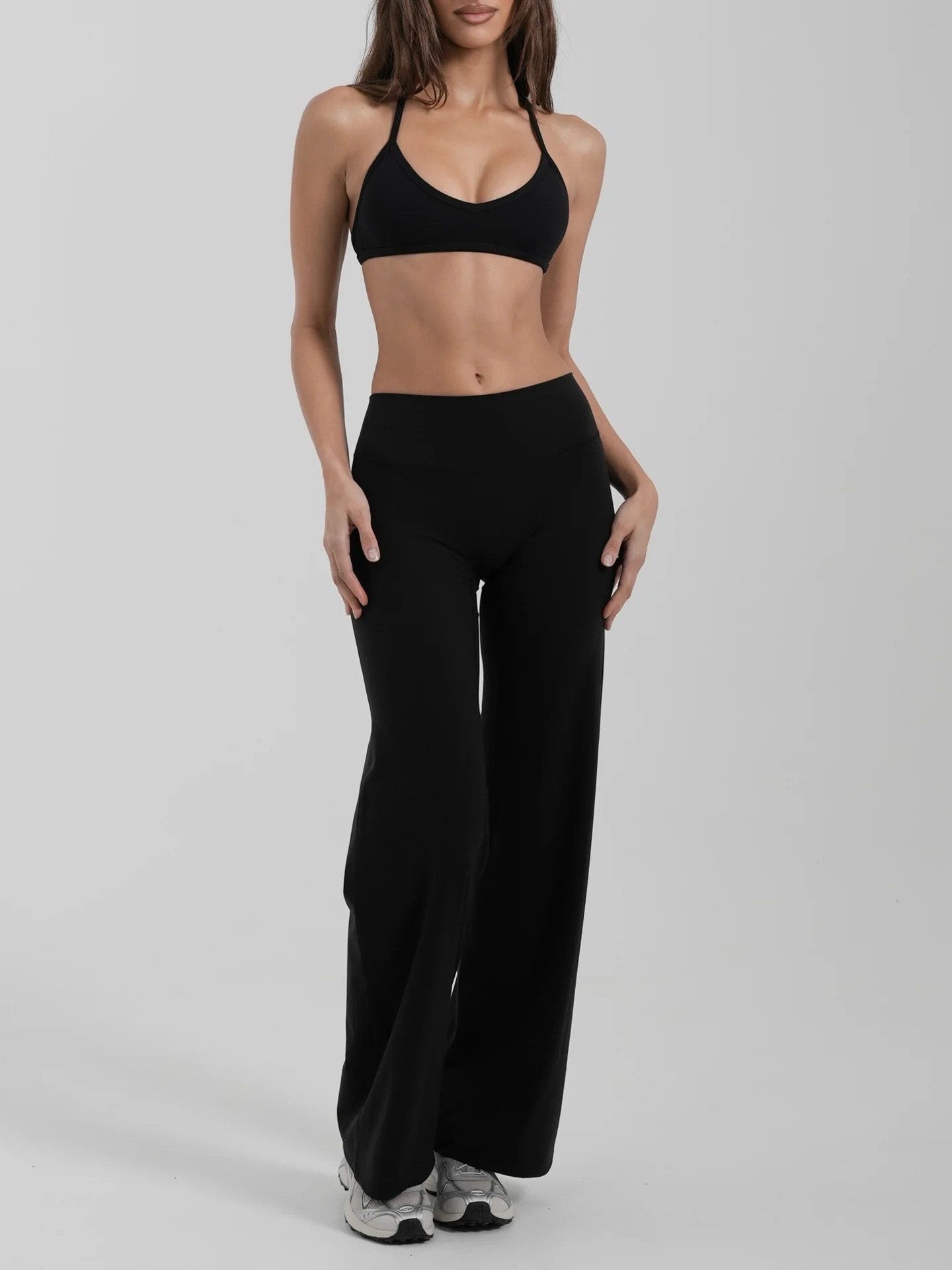 新款运动健身长袖普拉提上衣瑜伽服骑行训练长裤速干两件套