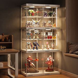 手办展示柜收纳达人适用乐高积木模型透明摆件高达玩具盒置物架子