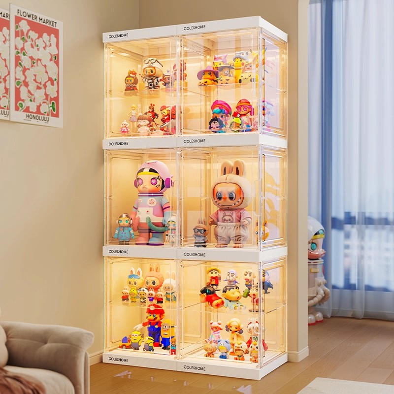 全透明展示柜●可分层手办展示柜