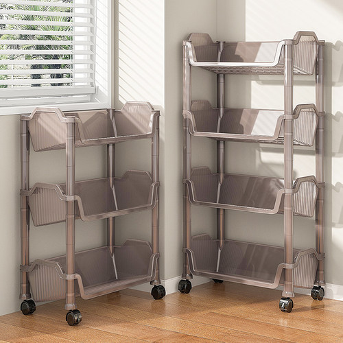 加宽加厚！可移动小推车书架