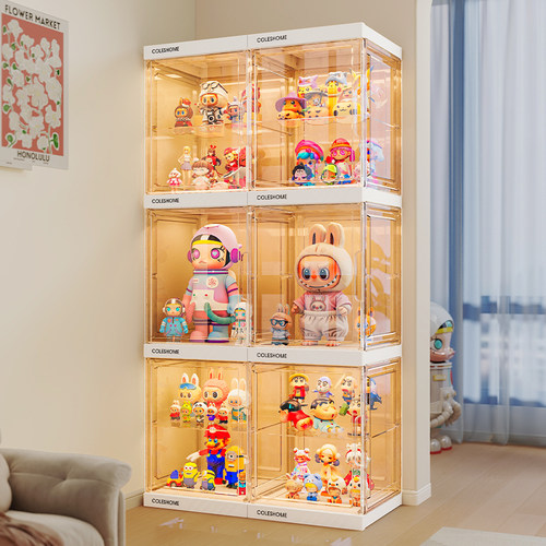 全透明展示柜●可分层手办展示柜