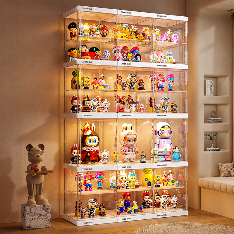 【大容量分层】家用全透明手办柜