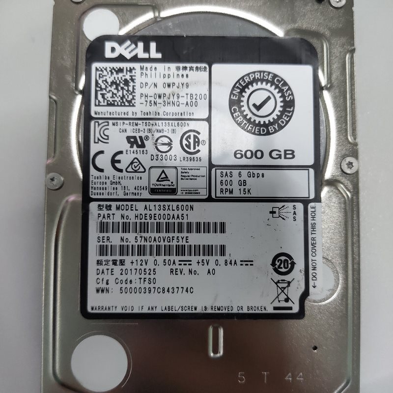 议价询价戴尔DELL 0WPJY9 600G 15K SAS2.5 AL13SXL600N HDE9E0￥
