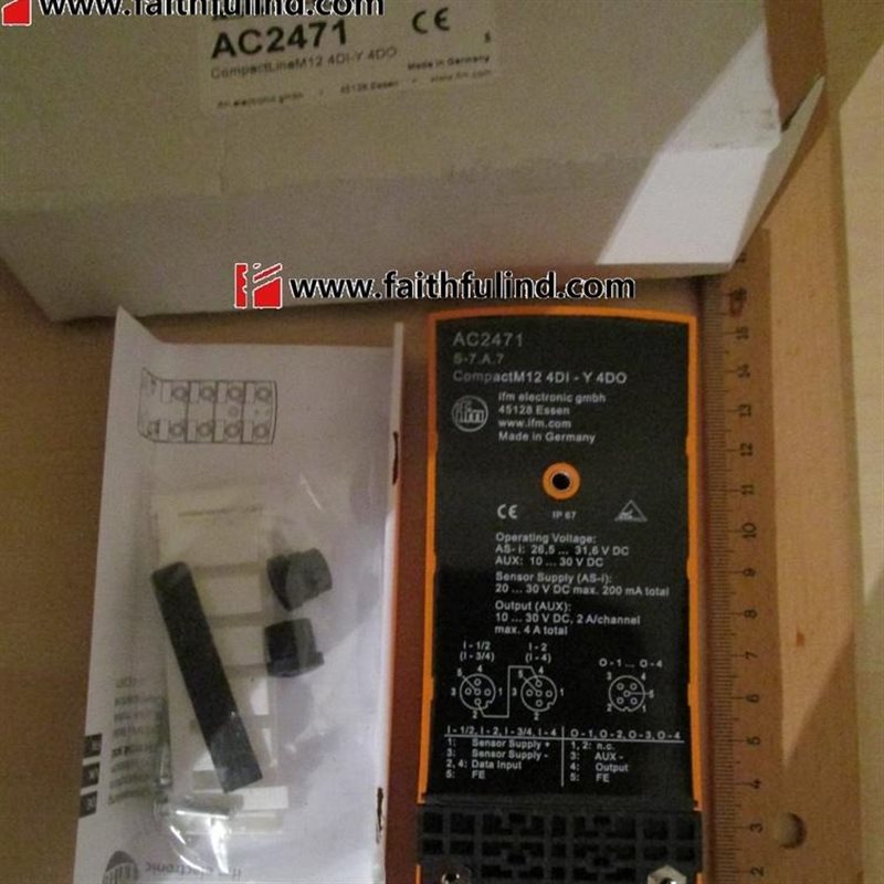 议价IFM AC2471 易福门AS-i从站模块 CompactM12 4DI-Y 4DO￥