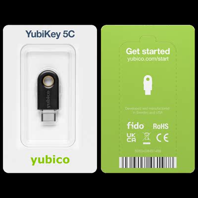 2024.4新进Yubikey5C密钥限时打折带NFC支持Fido2/U2F多因素验证