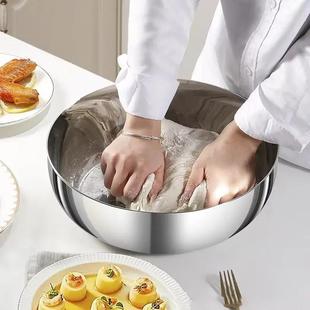 食品级不锈钢和面盆加厚揉面盆家用汤盆打蛋盆火锅洗菜多用和面盆