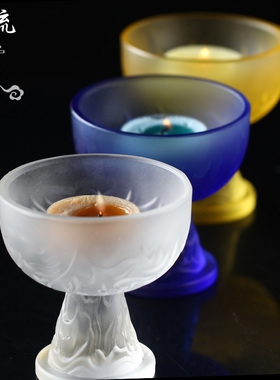 琉璃烛台香线香炉用品摆件