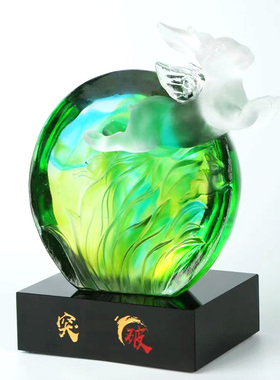 琉璃兔子生肖风水摆件开业送礼