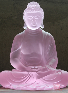 古法琉璃寺院五方佛佛像摆件