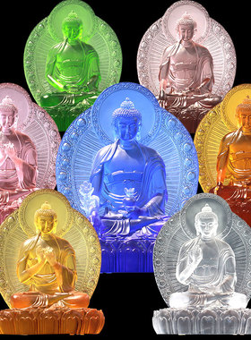 琉璃背板药师七佛如来佛像