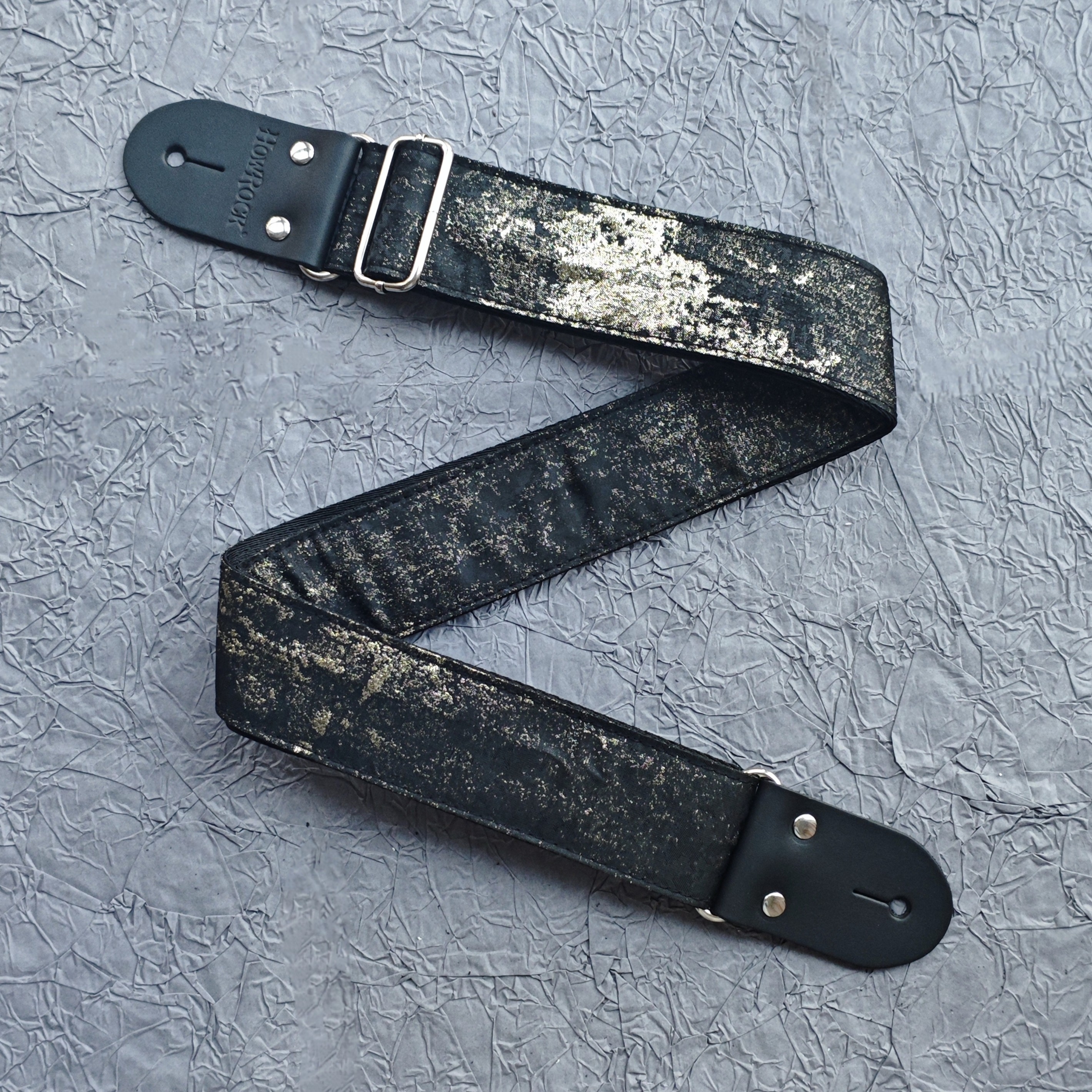 电木吉他贝斯摇滚民谣肩带黑色渐变加厚吉他礼物吉他手吉他背带