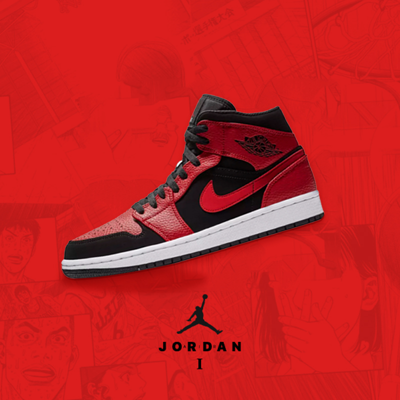 AIR JORDAN 1MIDÇÇÒ»AJ1ºÚºìС½û´©¿ÛËéºÚ°×ºÚ×ÏÖаïÄÐŮЬ554724