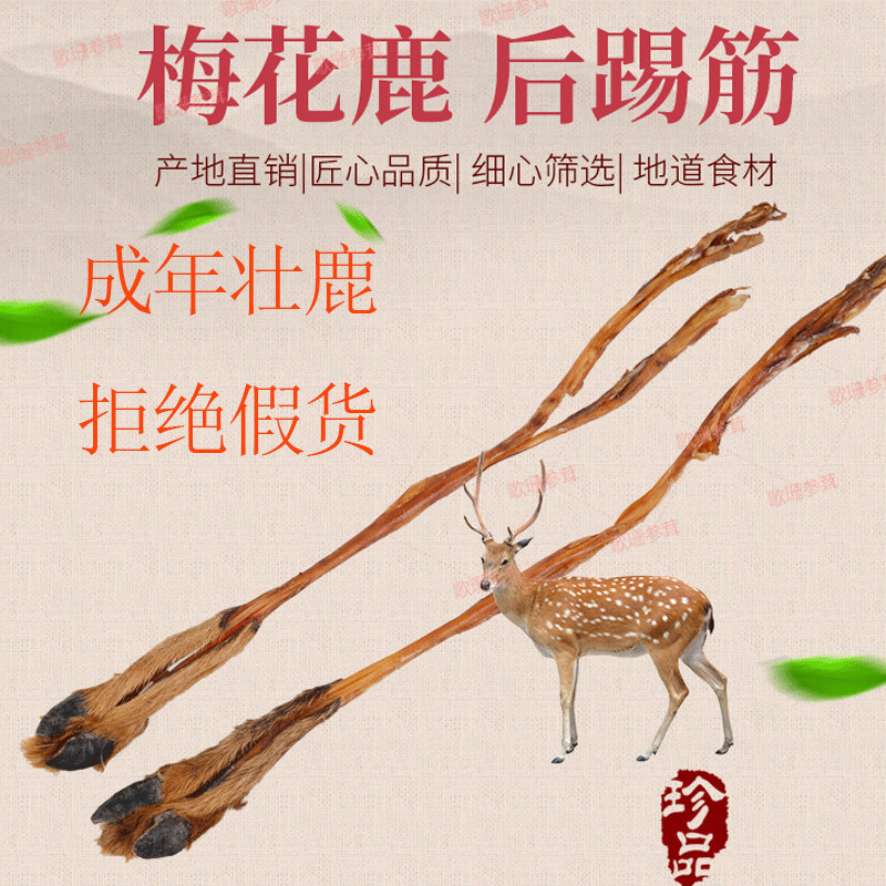 吉林梅花鹿筋干鹿筋正品鹿蹄筋正宗成年后腿筋泡酒材料