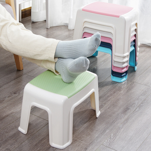 加厚塑料凳子家用小凳子简约胶凳子客厅餐桌椅子茶几凳防滑小板凳