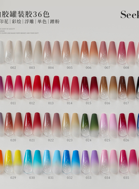 seekaa西卡2026年彩绘腮红渐变高饱和拍拍胶5g罐装美甲油胶