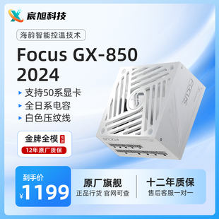 Seasonic新款ATX3(2024)海韵电源FOCUS GX850金牌全模压纹线白色