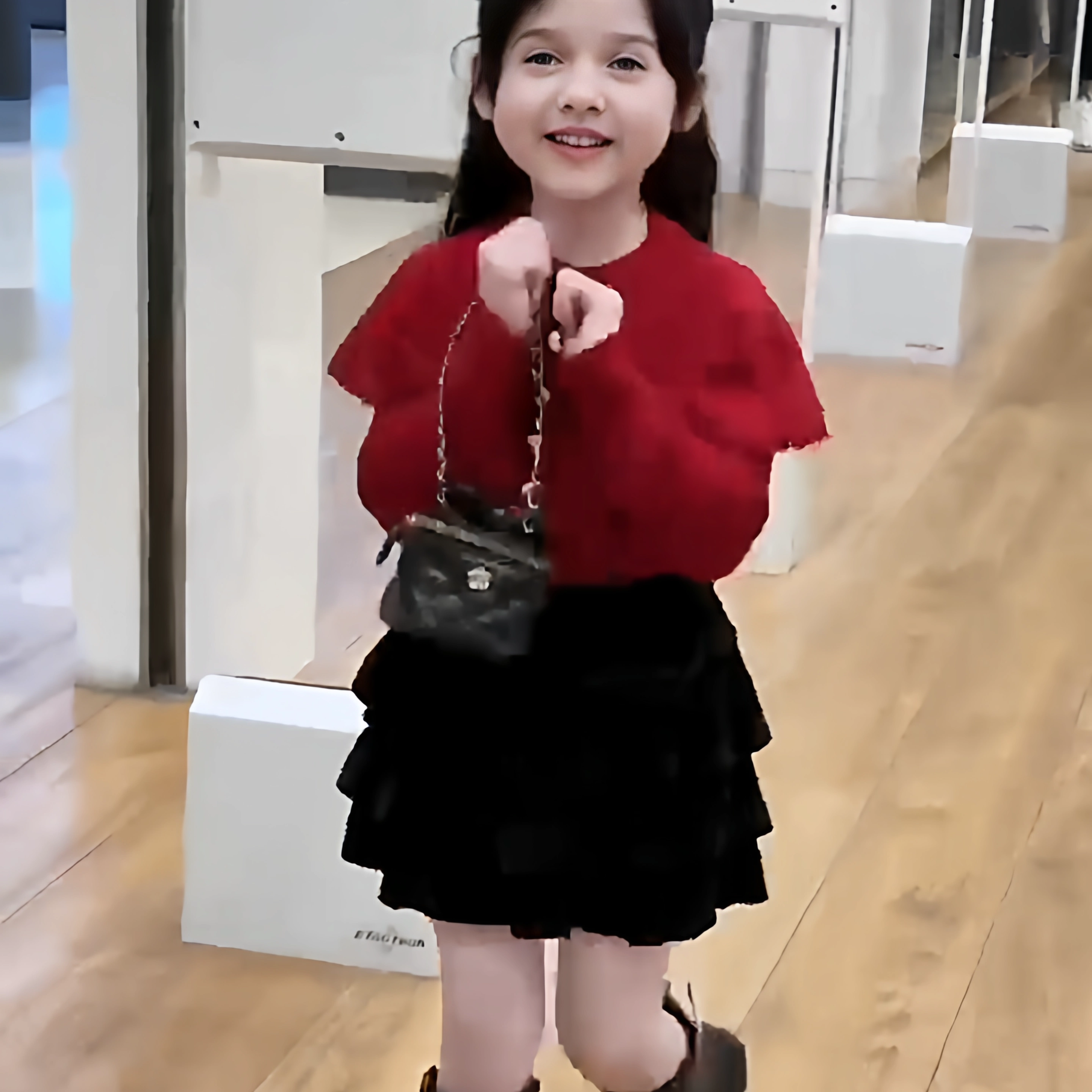 香风新款时髦斗篷毛衣两件套长袖秋冬针织衫洋气宝宝女童儿童上衣