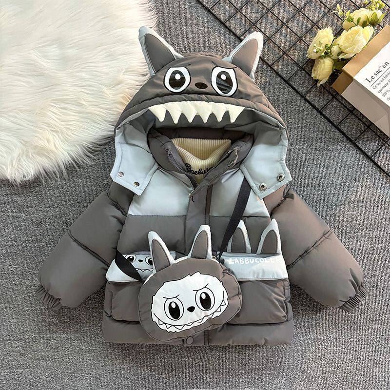 男童羽绒棉服新款冬装加绒加厚宝宝冬季棉袄儿童洋气棉衣潮